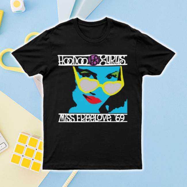 Official Boston Manor Merch Store Miss Freelove Black Tee Hoodoo Gurus Bandtshirts Shop