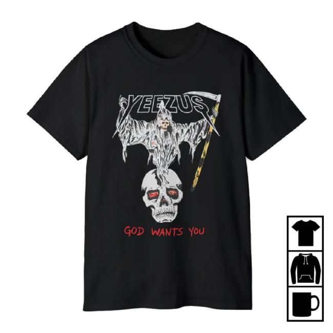Official The Pop Culture Merch Store Kanye West Yeezus 2022 Tour Long Sleeve Tee Reaper Design Thepopculture Shop