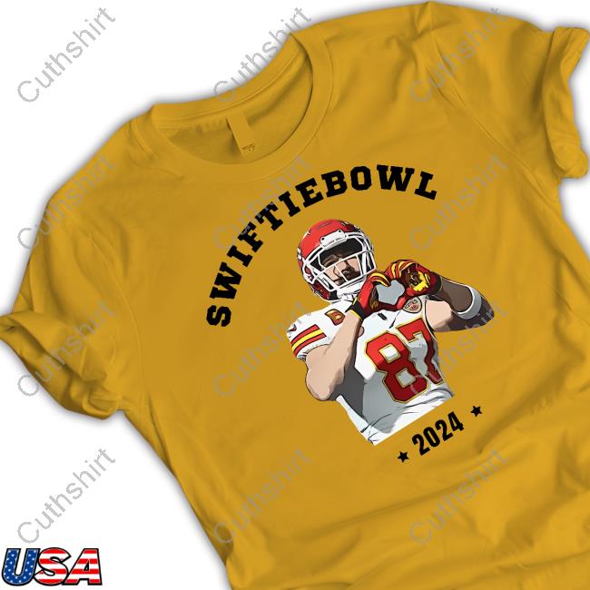 Official Taylor Swift Swiftiebowl 2024 Travis Kelce Kansas City Chiefs Sweatshirt