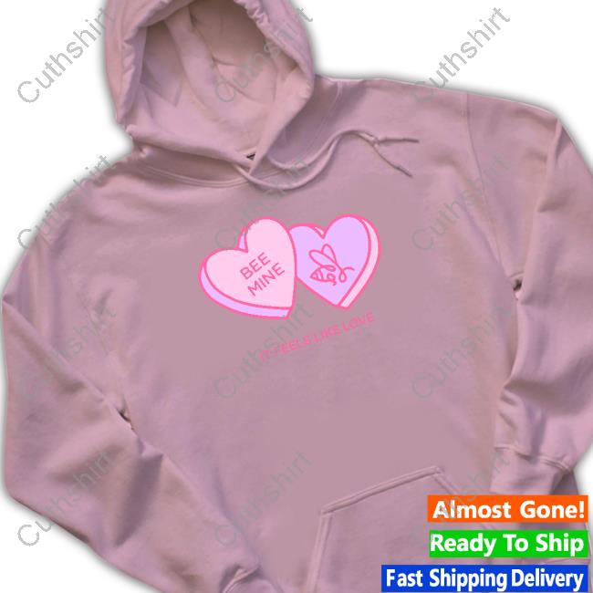 Bee Mine It Feels Like Love Hoodie Bee Mine It Feels Like Love Hoodie Honeyrevenge Store Candy Hearts Lavender
