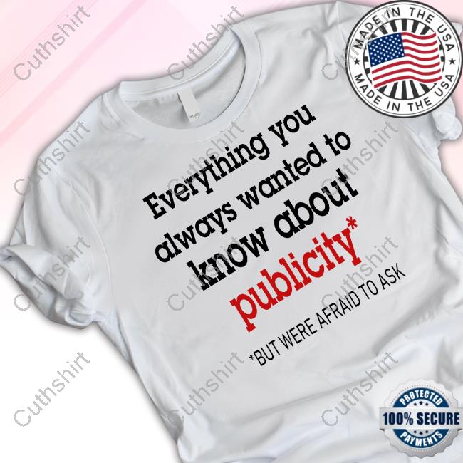 Oliver Mills Wearing Everything You Always Wanted To Know About Publicity But Were Afraid To Ask Tee Shirt