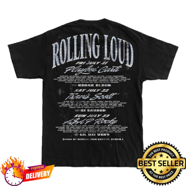 Trending Rolling Loud Merch Store Rl Miami 23 Donk Bling Lineup Black Sweater Shoprollingloud Shop