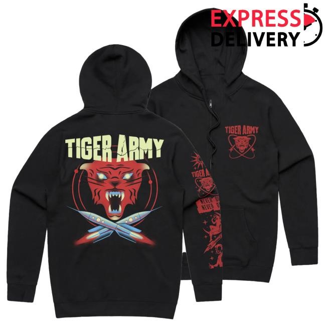 Merch Connection Inc Merch Tiger Army Rocket Tiger Zip-Up Sweatshirt Merch Connection Inc Merch Tiger Army Rocket Tiger Zip-Up Sweatshirt