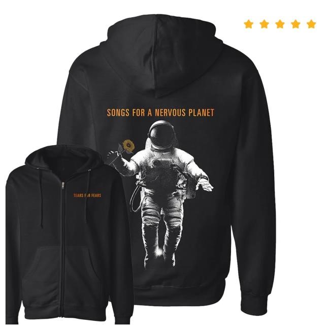 Songs For A Nervous Planet Black Hooded Sweatshirt Songs For A Nervous Planet Black Hooded Sweatshirt