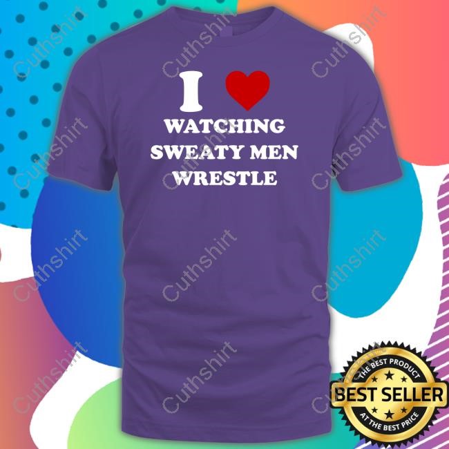 Yellowhairdpunk I Watching Sweaty Men Wrestle Shirt Yellowhairdpunk I Watching Sweaty Men Wrestle Shirt