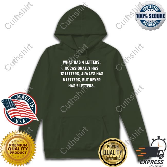 What Has 4 Letters Occasionally Has 12 Letters Tee