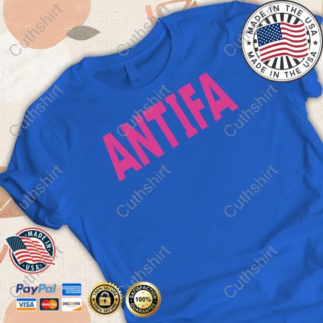 Carrie Milburn Wearing Antifa Tee Shirt