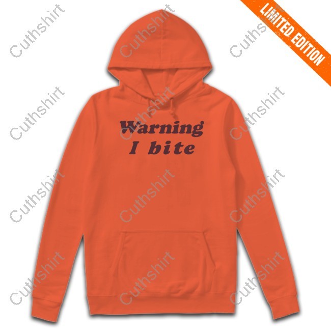 Brooklynnmilly Wearing Warning I Bite Crewneck Sweatshirt